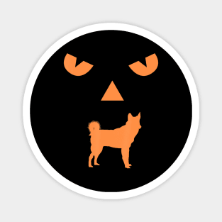 Halloween Pumpkin Siberian Husky Dog Jack o lantern Costume Magnet